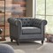 GDFStudio Batavia Chesterfield Tufted Fabric Club Chair with Nailhead Trim